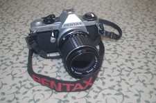 Pentax ME Super 35 mm film camera with SMC Pentax-m 1:3.5 135 mm lens