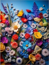 Tile Mural Wildflowers Floral Decor Kitchen Bathroom Shower Wall Art Backsplash