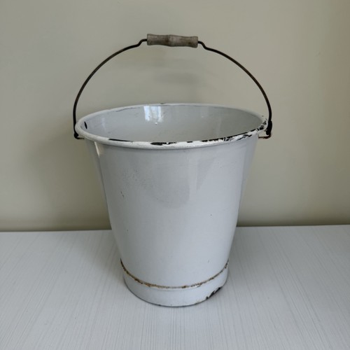 Vintage white enamel - white,