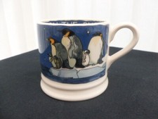 EMMA BRIDGEWATER WINTER PENGUINS TREKKING THROUGH THE SNOW SMALL 1/4 PINT MUG