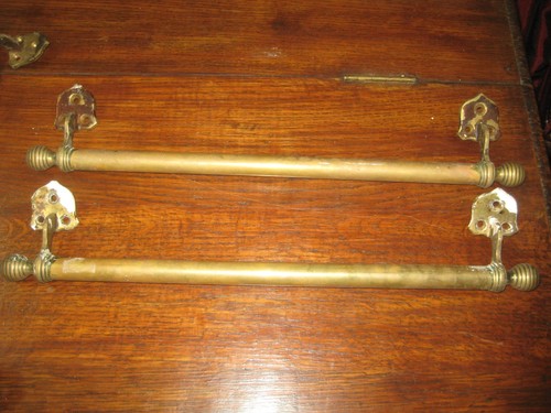 Pair antique brass - 1/2",