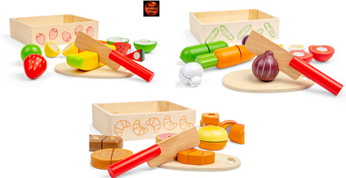 Wooden cutting play food - food, in