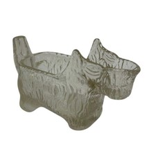 Vtg Scottie Dog Clear Glass