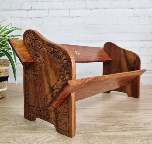 Carved wooden book - wooden, trough