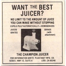 The Champion Juicer Plastaket