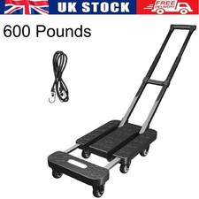 Heavy Duty 270 kg Folding Platform Trolley Hand Truck Cart Sack Flat Bed Pulley.