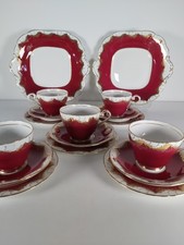 Aynsley Bone China Ruby Gilded