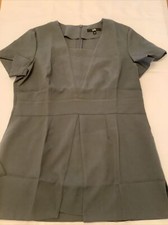 Simon Jersey Womens V insert Tunic Graphite Size 16