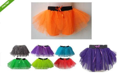 Girls kids neon layers tutu - 3,