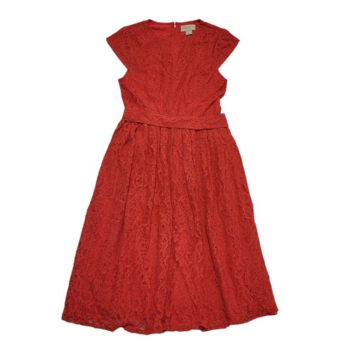 Coast belted lace fit flare - lace, &