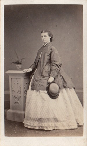 Cdv lady large hooped dress - lady,