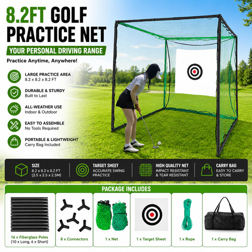 Adult golf practice cage 5m - adult, 2.5m