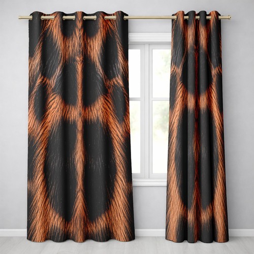 Tarantula print curtains wild - curtains,