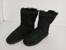 Zippy Ladies Black Suede Faux
