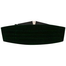 Dark Green Velvet Cummerbund