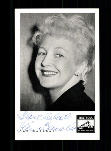 Sari barabas autograph card - barabas,