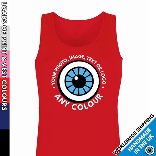 Custom printed vest - vest, ladies