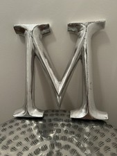 Posh Graffiti Decorative Letter M In Silver Finish