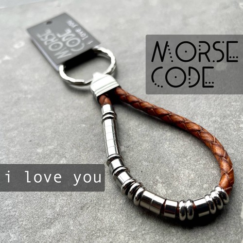 Morse code keyrings - morse,