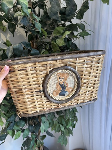 Vintage honey wicker rattan - honey,