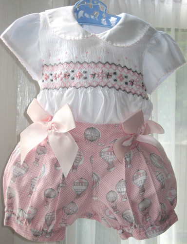Smocked play suit floral - suit,