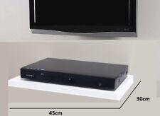 White Floating Media Shelves Shelf For DVD SKY BOX TV AV Xbox Wall Mounted New