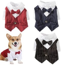 Charming Dog Tuxedo Suit Bow Tie Wedding Party Puppy Costume Cat Clothes