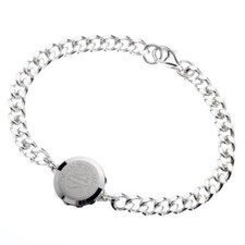 SOS Talisman Sterling Silver Gents Heavy Bracelet