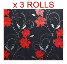 Black Grey Red Flower