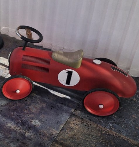 Vintage metal pedal car - metal,