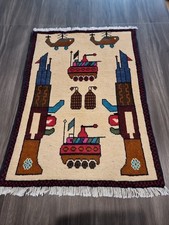 NEW Beautifully Handmade Afghan War Rug  83cm X 61cm