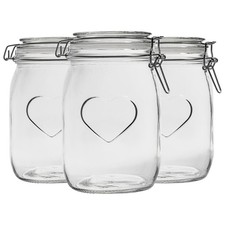 Heart Glass Storage Jars - 1
