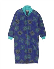 VINTAGE Womens Loose Fit Robe Maxi Dress IT 44 Medium Blue Paisley AB03
