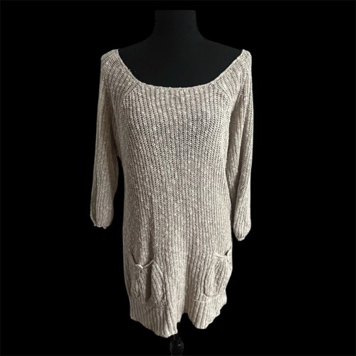 Free people beige knit sweater - beige,