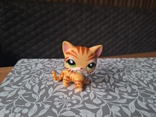 Littlest Pet Shop  Orange Tiger Cat K with Green Eyes LPs #1451 dated 2006