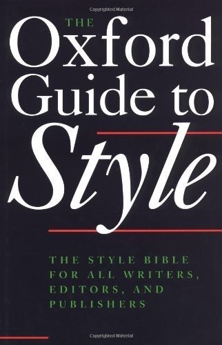 The oxford guide style - oxford, to