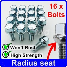 16 x ALLOY WHEEL BOLTS FOR VW GOLF MK1 MK2 MK3 (M12x1.5) NUT STUD LUGS [Y40]