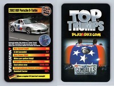 2002 RUF Porsche R-Turbo - Gumball 3000 Super Cars 2003 Top Trumps Card