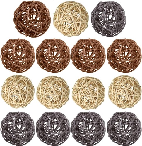 Wicker rattan balls pcs - wicker, 15
