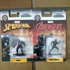  Jada Nano Metalfigs Marvel Avengers/Spiderman - Venom & Black Panther Bundle 
