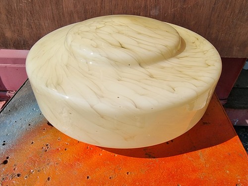 Antique large glass - antique, round