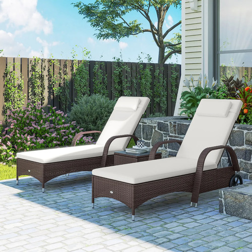 Rattan sun loungers - loungers, set