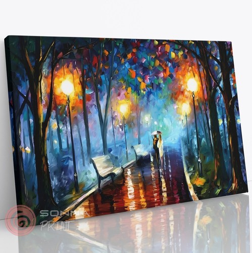 Leonid afremov misty - afremov, night