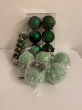 Christmas Baubles - Green - Set of 23