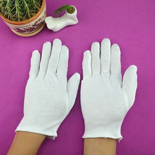 Pair cotton gloves white - pair,