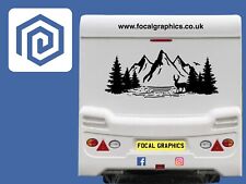 LARGE Forrest Mountain Lake Deer Decal Campervan Van Caravan Sticker Graphic