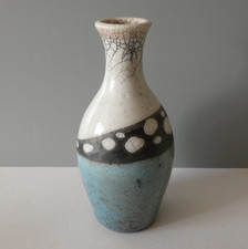 Raku Pottery Vase Baluster