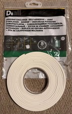 Universal Self-Adhesive Foam Draught Seal for Windows/Doors, White, Length 4.3m