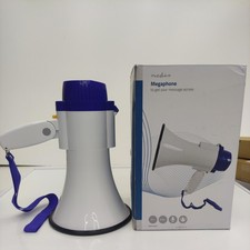 Nedis Megaphone 10w 250m Range Built-in Microphone White,Blue