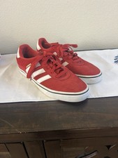 Men’s Adidas Busenitz Red Suede Skateboarding Shoe Size 10.5